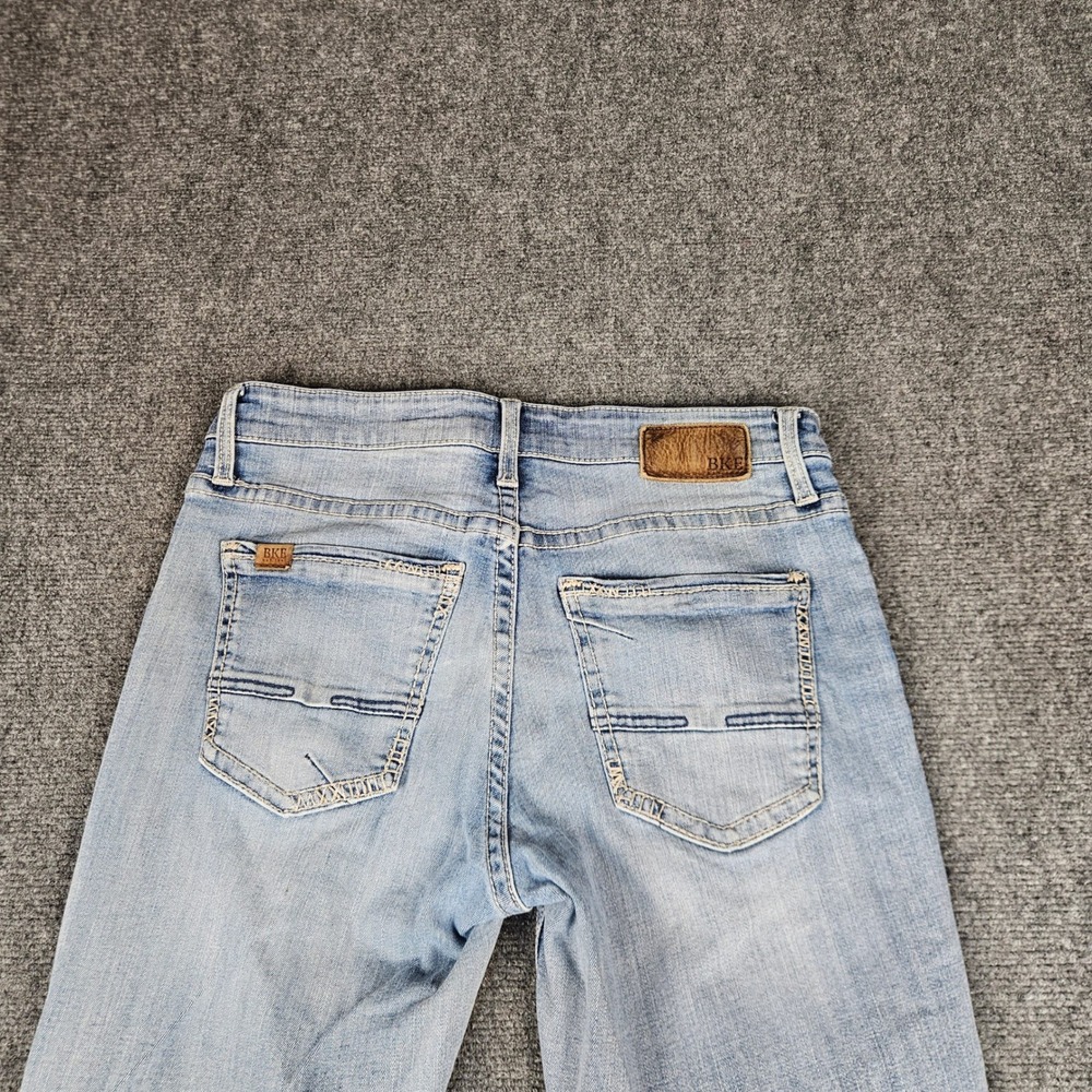 BKE Jake Straight Jeans Mens 33x30 Light Wash Blue Denim Stretch Durable Fit - Picture 12 of 12